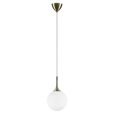 813021 (MD5086-1EB)  Подвес GLOBO 1х40W  E14 electroplating bronze/white (в комплекте)