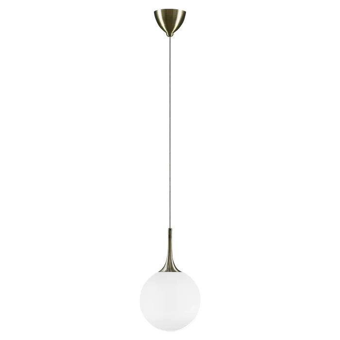 813021 (MD5086-1EB)  Подвес GLOBO 1х40W  E14 electroplating bronze/white (в комплекте)