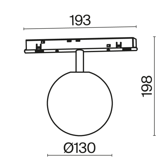 Трековый светильник Maytoni Luna TR038-4-5WTW-DD-B