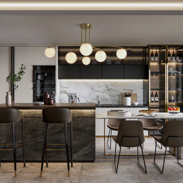 Люстра на штанге Freya Hanger FR5443CL-04BS