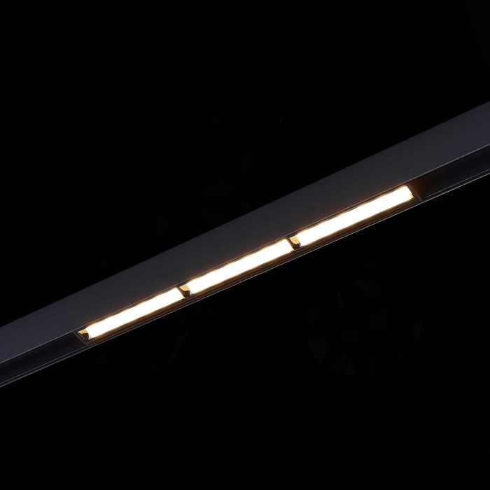 Магнитный трековый светильник Черный LED 1*18W 3000K 1 000Lm Ra>90 120° IP20 L330xW22xH ST804.436.18