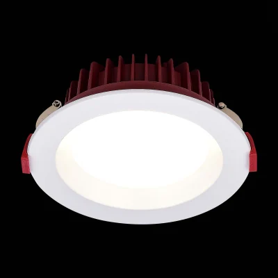 Светильник встраиваемый Белый LED 1*7W 3000K 560Lm Ra80 100° IP44 D115xH47 100-240VV ST752.538.07