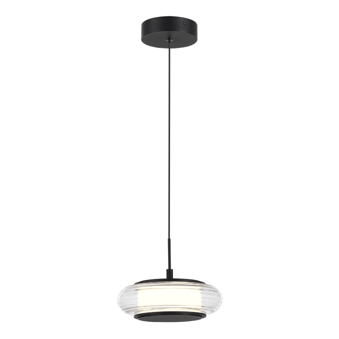 Светильник подвесной ST-Luce черный/прозрачный LED 1*7W 3000K SL6239.403.01