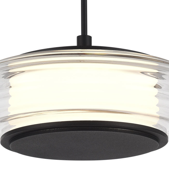 Светильник подвесной ST-Luce черный/прозрачный LED 1*7W 3000K SL6239.403.01