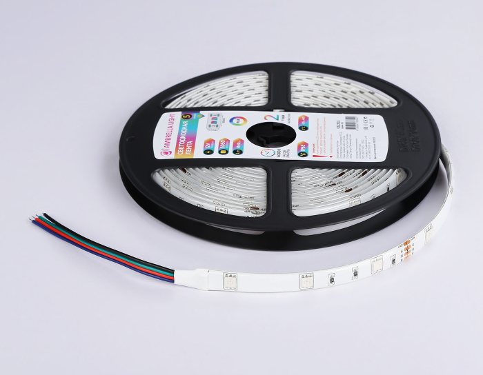 Светодиодная лента RGB Ambrella Light GS2301 5050 30Led /7.2W m/ 12V IP65 RGB 5m Ambrella light GS2301