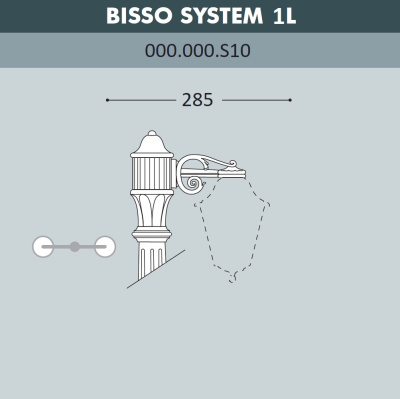 Консоль для паркового фонаря FUMAGALLI BISSO SYS 1L  000.000.S10.A0