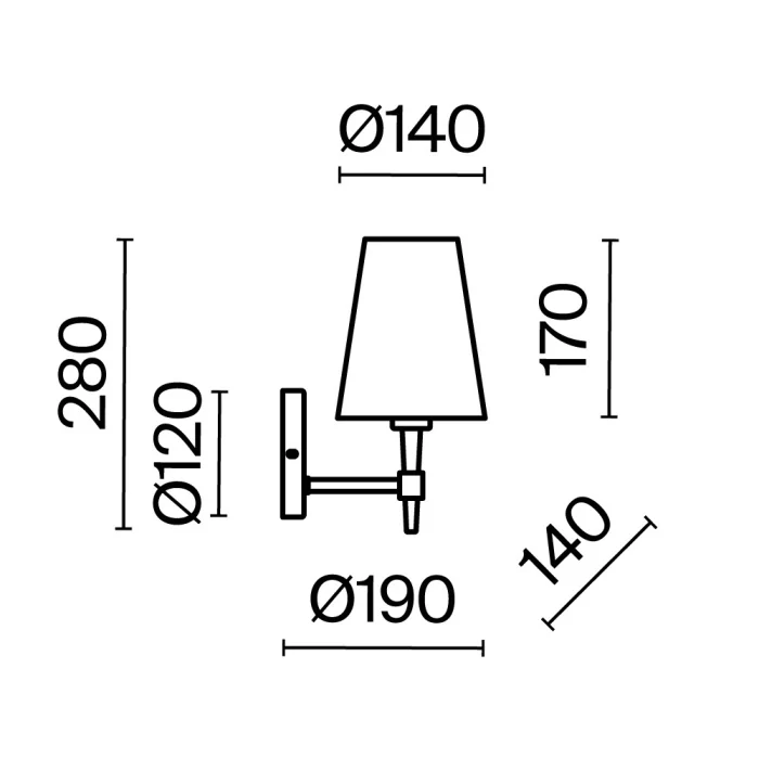 Бра Maytoni Zaragoza H001WL-01BS