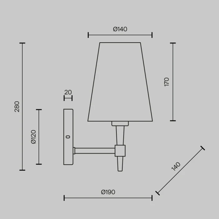 Бра Maytoni Zaragoza H001WL-01BS