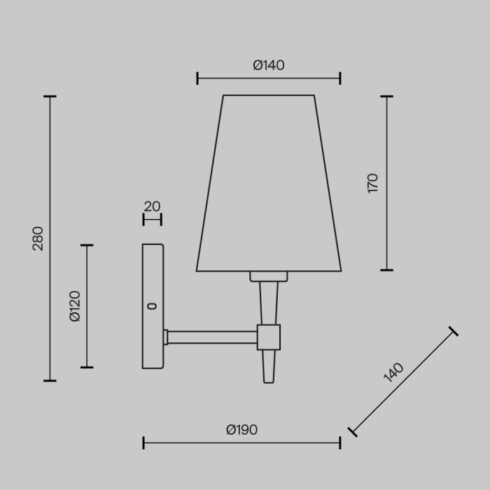 Бра Maytoni Zaragoza H001WL-01BS
