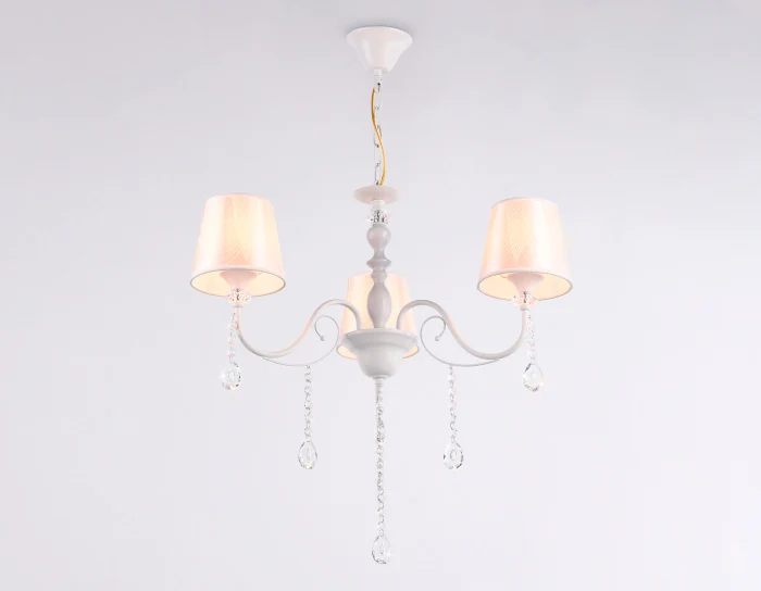 Подвесная люстра с абажуром и хрусталем Ambrella light TR4601