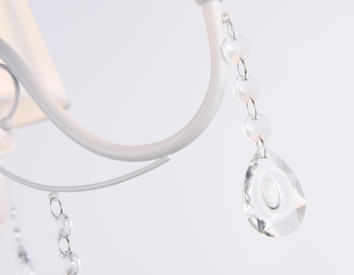 Подвесная люстра с абажуром и хрусталем Ambrella light TR4601