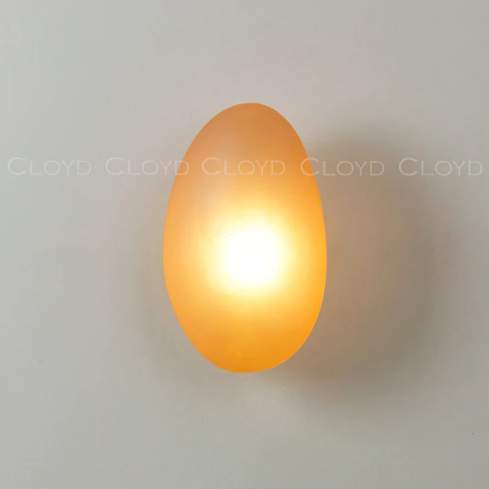 Бра Cloyd GEROLL W1 / шир. 22 см - латунь - янтарное стекло (арт.20376)