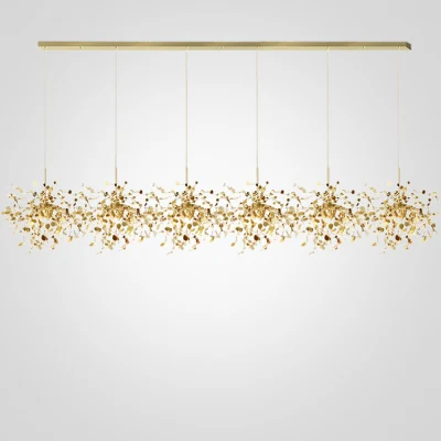 Люстра Tezani Argent Suspension Linear Gold 6L 210 ImperiumLoft