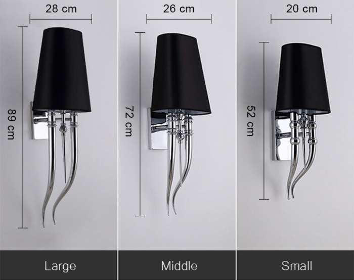 Настенный светильник Crystal Light Brunilde Ipe Cavalli H92 Silver/Black ImperiumLoft