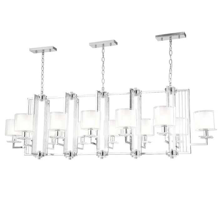 Люстра Crystal Lux NICOLAS SP12 L1600 NICKEL/WHITE
