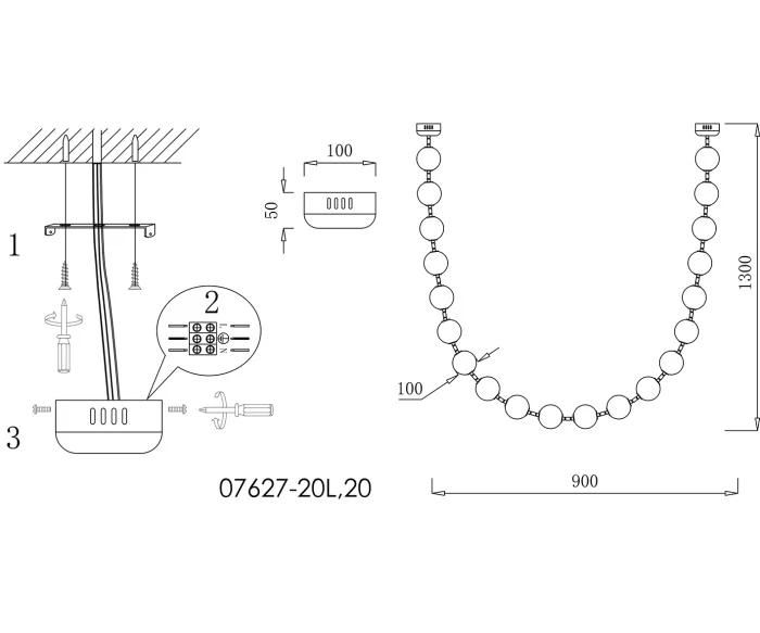 Подвесной светильник Kink Light 07627-20L,20