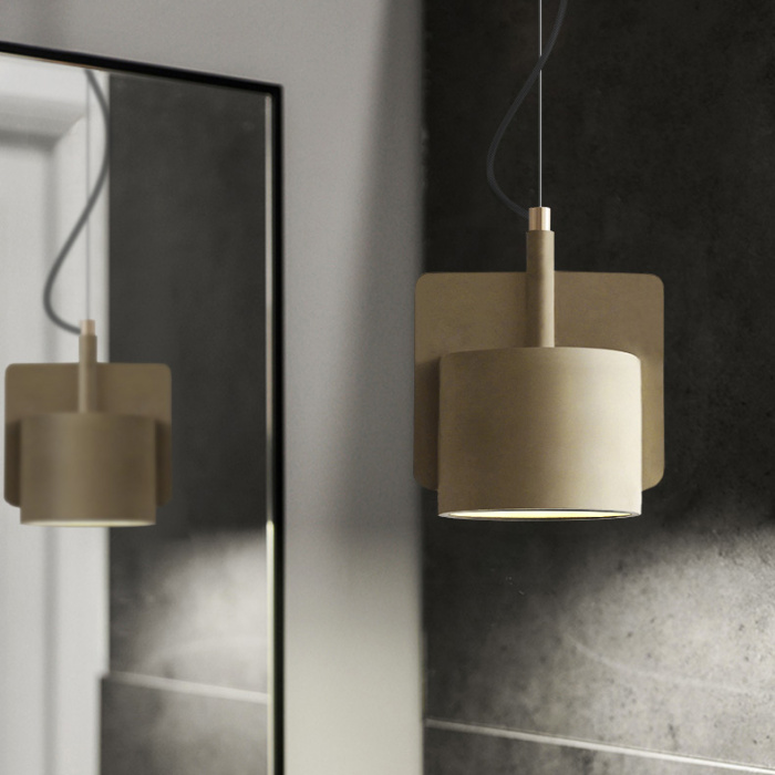 Подвесной бетонный светильник SKOVL A Серый ImperiumLoft