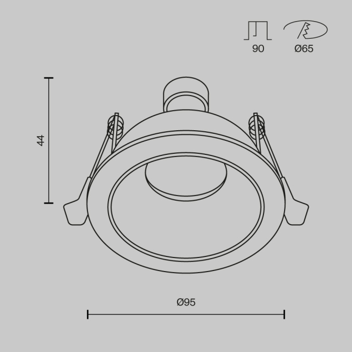 Встраиваемый светильник Maytoni Share DL126-GU10-B