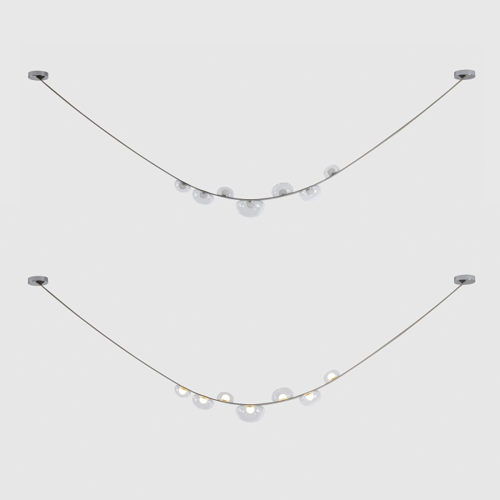 Светильник подвесной Crystal Lux BOSQUE SP7 L3000 GREY/TRANSPARENT