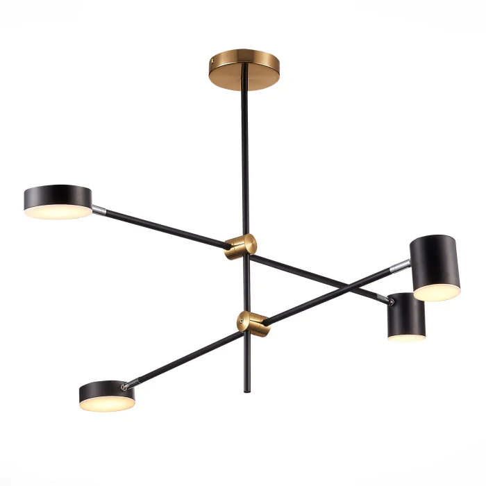 SL1604.432.04 Светильник потолочный ST-Luce Черный, Латунь/Черный LED 4*5W