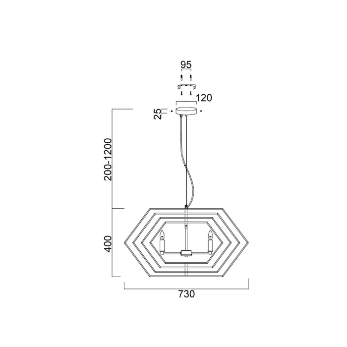 Подвесной светильник VL1514P04 Vele Luce