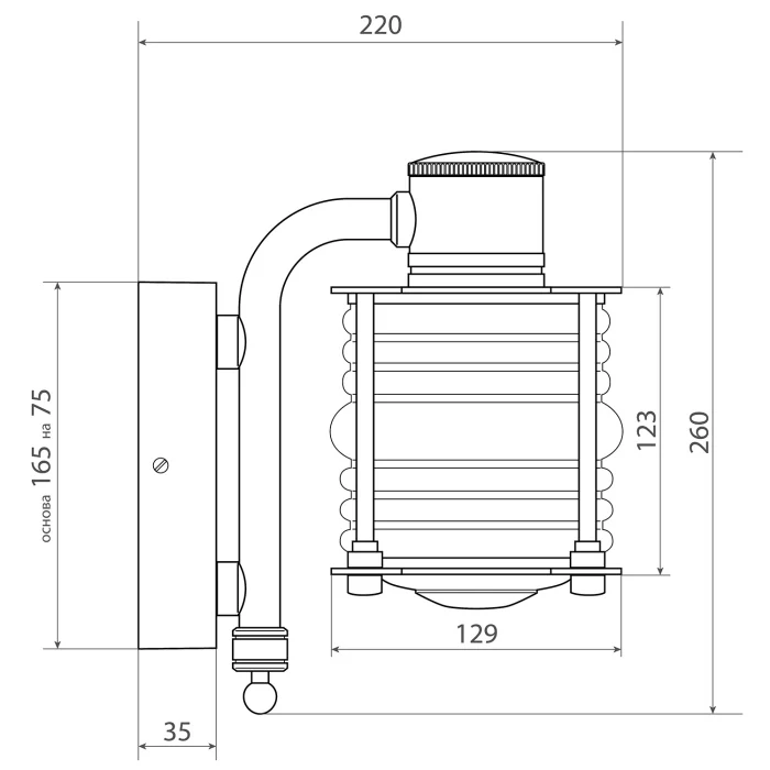 Уличный настенный светильник Covali WL-50839