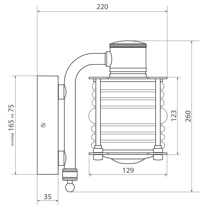 Уличный настенный светильник Covali WL-50839