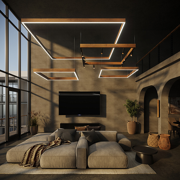 Подвесной светильник Ledron KVADRO Basic 210 3K Wh