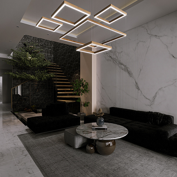 Подвесной светильник Ledron KVADRO Basic 210 3K Wh