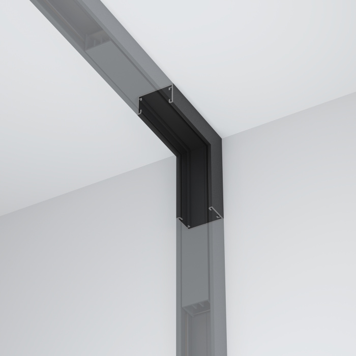 Коннектор угловой внутренний, накладной Basity, черный Maytoni TRA172ICL-11B