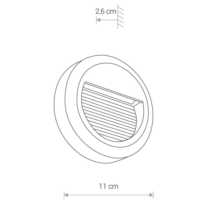 Встраиваемый светильник Nowodvorski Sidewalk Round Led Black 8147