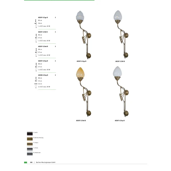 Бра Berliner Messinglampen AD287-113gsB