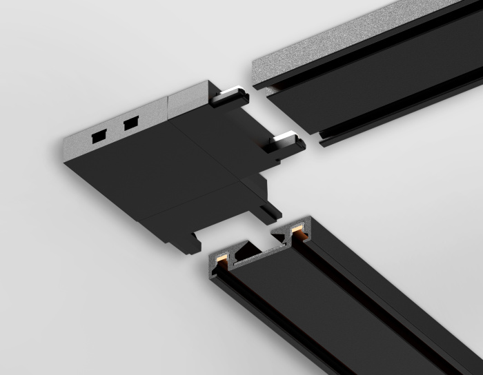 Коннектор угловой для накладного шинопровода Magnetic Ultra Slim Ambrella light GV1116