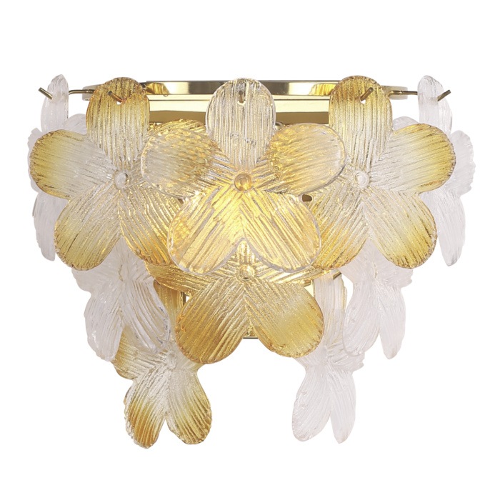 Светильник настенный ST-Luce золотистый/Прозрачный, янтарный E14 2*60W SL6240.201.02