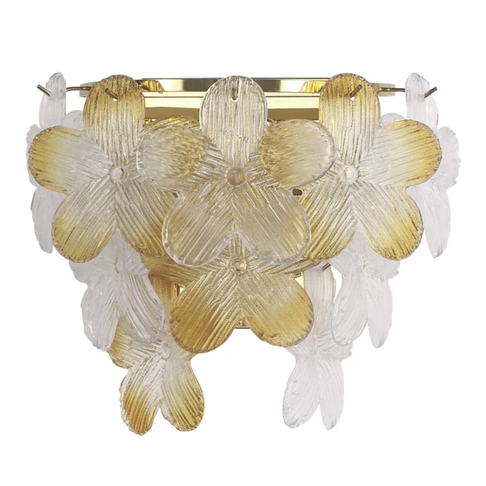 Светильник настенный ST-Luce золотистый/Прозрачный, янтарный E14 2*60W SL6240.201.02