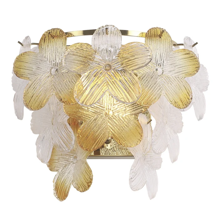 Светильник настенный ST-Luce золотистый/Прозрачный, янтарный E14 2*60W SL6240.201.02