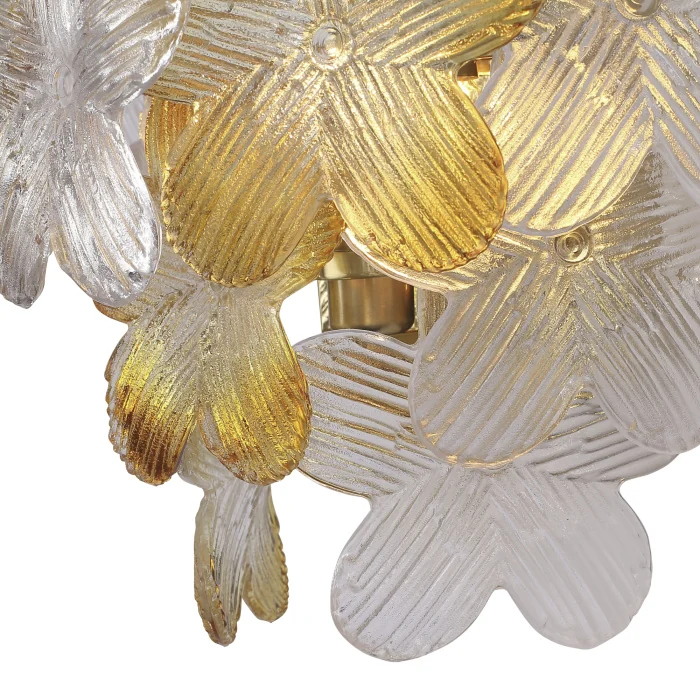 Светильник настенный ST-Luce золотистый/Прозрачный, янтарный E14 2*60W SL6240.201.02