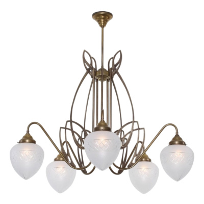 Люстра на штанге Berliner Messinglampen D111-224crB