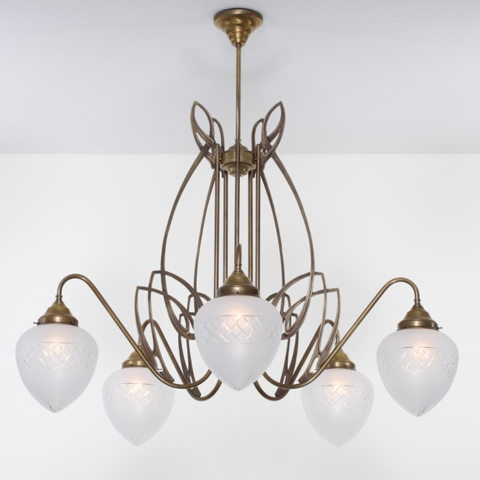 Люстра на штанге Berliner Messinglampen D111-224crB