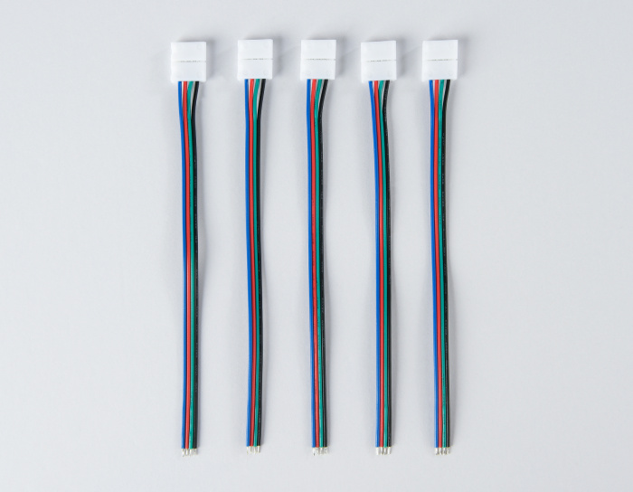 Соединитель гибкий односторонний для светодиодной ленты 5050 12/24V (4 конт.) 150 мм GS7251 (5шт) Ambrella light GS7251