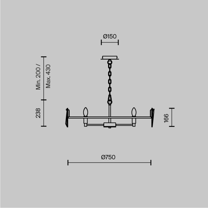 Подвесной светильник Maytoni Puntes MOD043PL-08CH