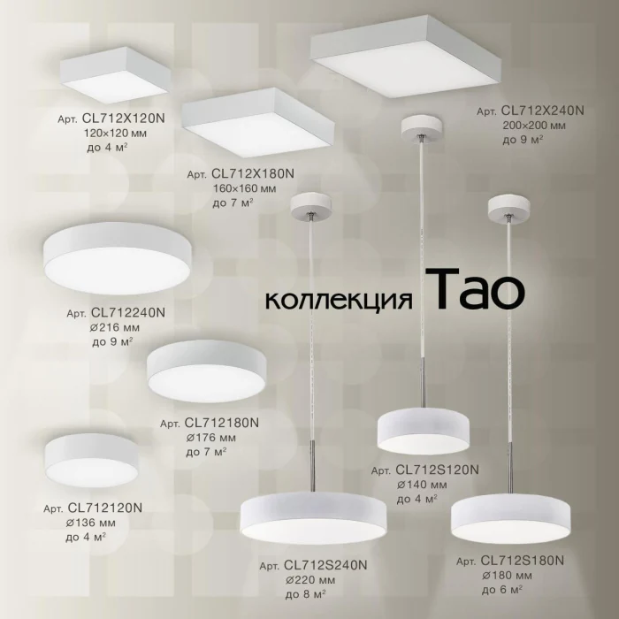 Светильник потолочный Citilux Тао CL712X180N
