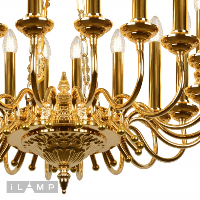Подвесная люстра iLamp Louvre MD8551-20 Золотая