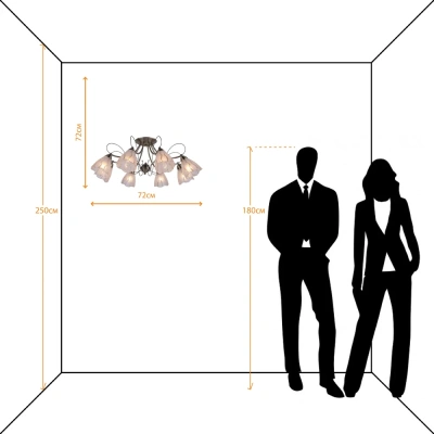 Люстра потолочная Arte Lamp MONICA A6189PL-8AB