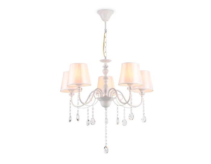 Подвесная люстра с абажуром и хрусталем Ambrella light TR4603