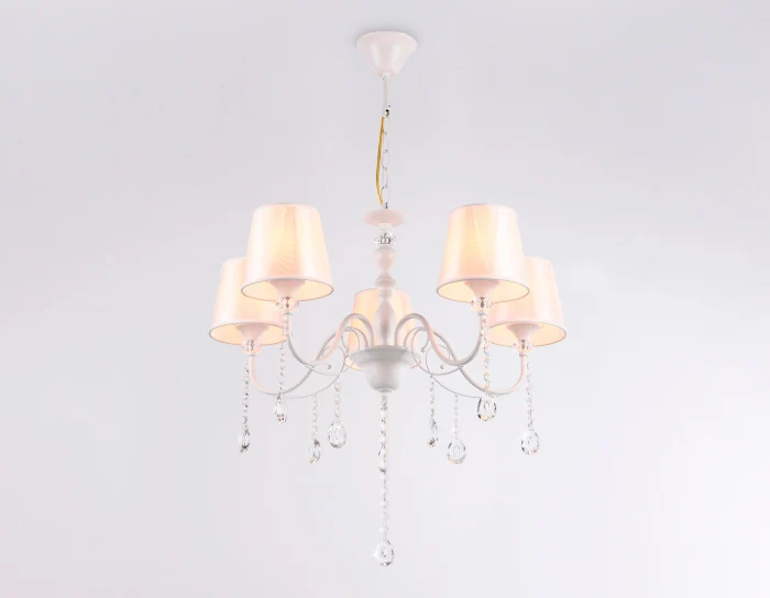 Подвесная люстра с абажуром и хрусталем Ambrella light TR4603