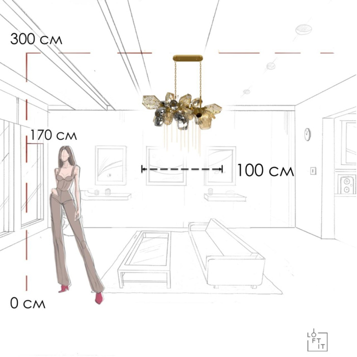 Подвесная люстра Loft it Britannica 10401/1000L