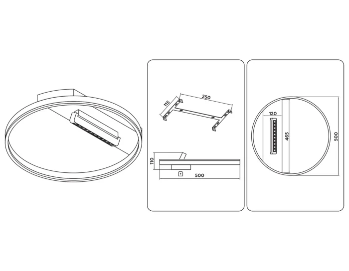 Потолочный светодиодный светильник Ambrella light FL51458