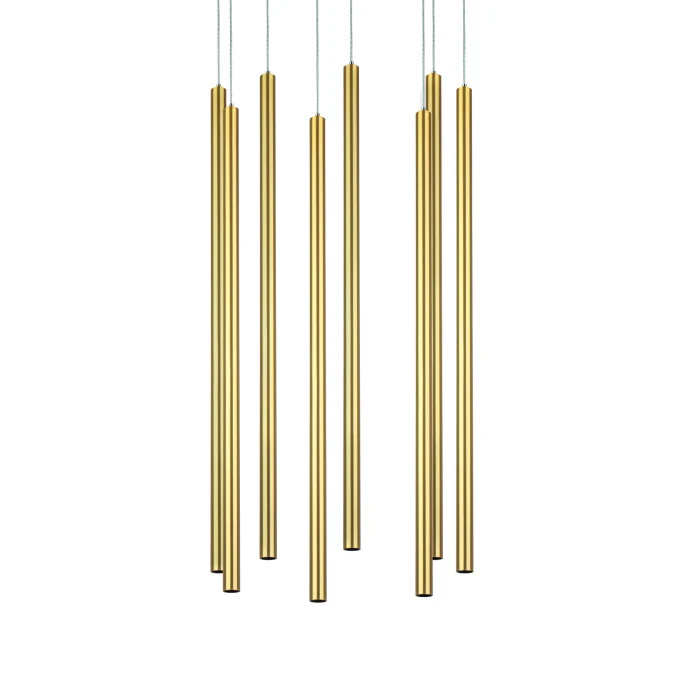 Подвесная люстра TUBO LED 40W 2560LM 25G ЗОЛОТО 4000K Lightstar L8T747343