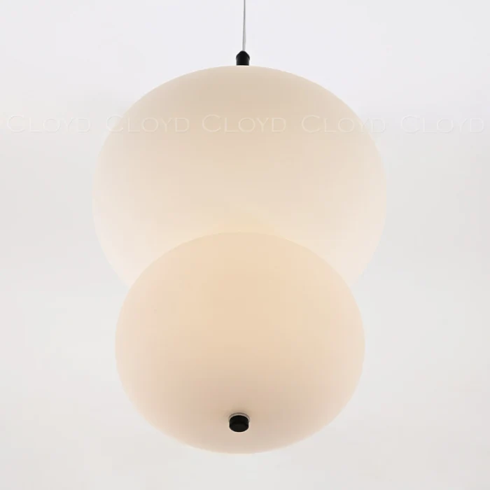 Подвесной светильник Cloyd AVOGADRO-B P2 / Ø33 см - черный - опаловое стекло (арт.11364)